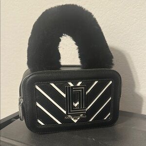Karl Lagerfeld Black and White Mini Bag